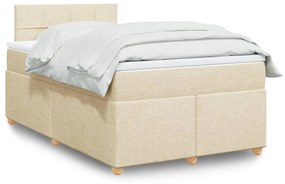 Giroletto A Molle Con Materasso Crema 120x200 Cm İn Tessuto /