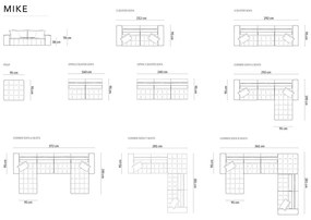 Divano angolare beige (angolo sinistro/"U") Mike - Micadoni Home