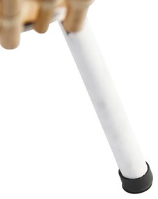 Lampada da tavolo rustica treppiede bambù con bianco - Canna Capsule