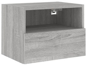 Mobile tv parete grigio sonoma 40x30x30 cm in legno multistrato