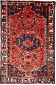 Shiraz Tappeto persiano 260 x 170 Rosso (Iran) Annodato A Mano