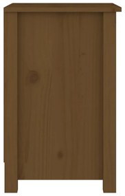 Comodini 2 pz miele 40x35x55 cm in legno massello di pino