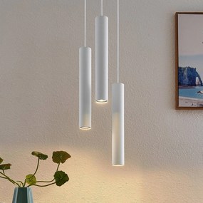 Lampada a sospensione Lindby Joffrey, Ø 24 cm, bianco, a 3 luci, GU10