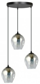 Lampadario a Sospensione in Acciaio e Vetro ISTAR 3 BL PREMIUM 3xE27 Colore delle Sfere Grafite