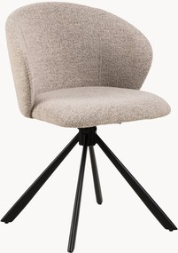 Set di 2 sedie da pranzo girevoli in bouclé Pippa