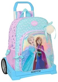 Trolley per la Scuola Frozen Cool days Violetta Blu cielo 33 x 42 x 14 cm