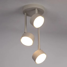 Lampadario a sospensione con supporto rigido NEMO 3xGX53/12W/230V beige