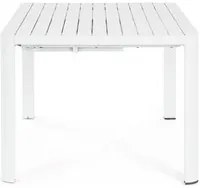 Tavolo da giardino allungabile in alluminio - KIPLIN Dimensione: 149x97 cm, Colore: Bianco