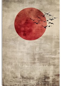 Stampa su tela – Japandi luna rossa