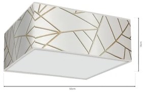 Plafoniera  ZIGGY 3xE27/60W/230V bianca/oro