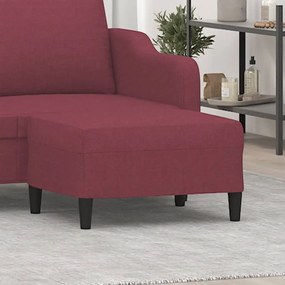 Poggiapiedi Rosso Vino 70x55x41 Cm İn Tessuto /