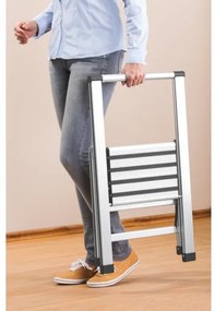 WENKO 601011100 - Scaletta ALU-DESIGN 44x101 cm argento/nero