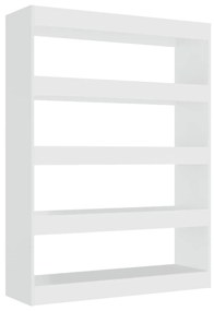 Libreria/Divisorio Bianco Lucido 100x30x135 cm