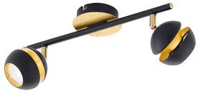 Spot Moderno Nocito In Acciaio Nero 2 Luci Gu10 3W Ip20