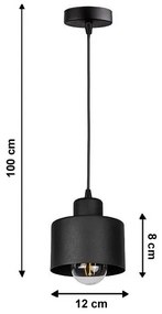 Lampadario a sospensione con filo BODO 1xE27/60W/230V