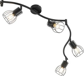 Faretto da soffitto moderno nero 145 cm 6 luci - Botu