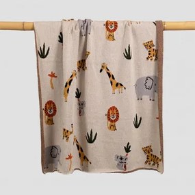 Coperta in cotone Dyano Kids Safari - Sklum