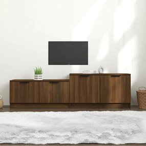 Mobile tv rovere marrone 158,5x36x45 cm in legno multistrato