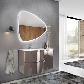 Mobile sottolavabo e lavabo Armonia per vasca centrale grigio scuro L 70 cm