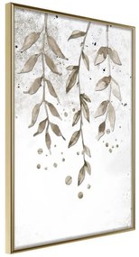 Poster  Curtain of Leaves  Cornice Quadri Cornice d'oro, Larghezza x Altezza Home decor 20x30