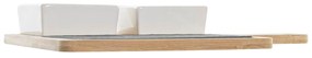 Set da Aperitivo DKD Home Decor Tapas Lavagna Bambù Gres (31 x 20 x 5 cm) (3 Pezzi)