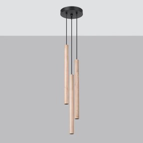 Sollux SL.1268 - Lampadario a sospensione con filo PASTELO 3xG9/8W/230V legno