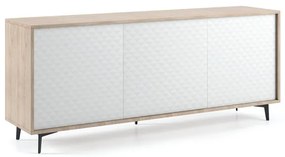 Mobile Madia Password L 184 x H 45 x P 77 cm beige e bianco