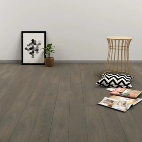Listoni Pavimenti Autoadesivi 4,46 M² 3 Mm Pvc Grigio E Marrone /