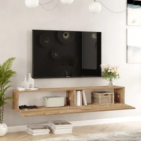 Mobile Tv Sospeso 180x32x30 Effetto Legno Rovere Future