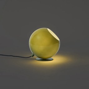 Lampada da tavolo retrò verde con vetro - Mabel