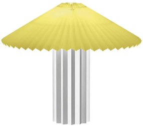 Lampada da tavolo gialla/argentata con paralume in tessuto con intensità regolabile (altezza totale 36 cm) Taite – Blomus