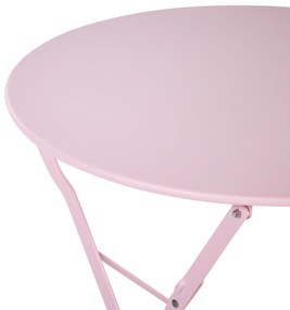 Set da balcone acciaio rosa pastello FIORI Beliani