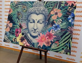 Stampa su tela – Buddha su sfondo esotico