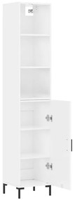 Credenza 34,5x34x180 cm in legno multistrato bianco lucido