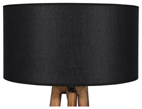 Lampada da terra nera/marrone con paralume in tessuto (altezza totale 166 cm) Maçka – Opviq lights