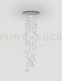 Oto sospensione rc cristallo rigadin nickel satinato 12 luci attacc...
