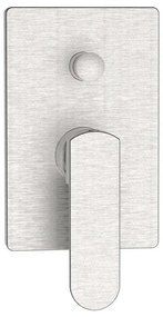 Rubinetto per doccia getto laminare cristallino ad incasso monocomando Zefir grigio opaco AQUASANIT