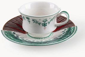 Tazzina e piattino in fine bone china Hybrid