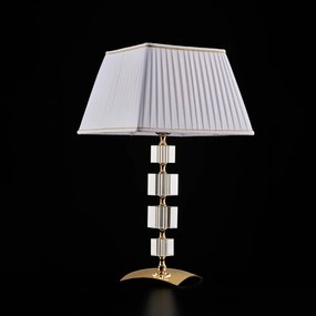 Lampada Da Tavolo Contemporanea Franz Cristallo Oro 1 Luce E27