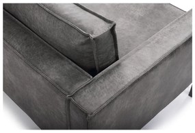 Divano in similpelle grigio scuro 216 cm Rate - Scandic