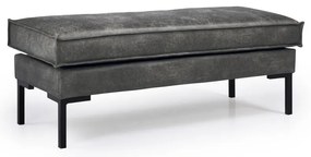 Pouf in similpelle grigio scuro Rate - Scandic