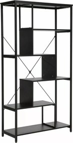 Libreria Net A in legno laminato e metallo – 85x35x163 cm