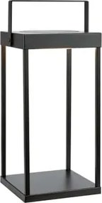 Lanterna a LED nera con alimentazione a pannelli solari e con ricarica USB da esterno (altezza totale 42 cm) Pure – Markslöjd