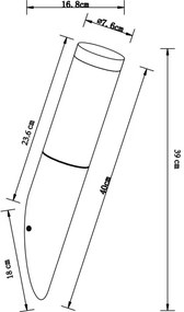 GLOBO 3157 - Applique da esterno BOSTON 1xE27/23W/230V IP44