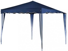 Gazebo pieghevole in metallo 3x3 blu con sacca