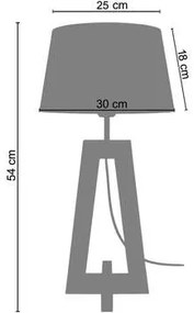 Tosel  Lampade d’ufficio lampada da comodino tondo legno wangé  e panna  Tosel