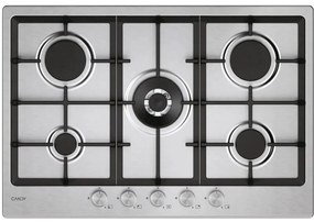 Moderna CHG74WTX. Colore del prodotto: Acciaio inox, Posizionamento dell'apparecchio: Da incasso, Dimensione della larghezza del piano cottura: 74.5