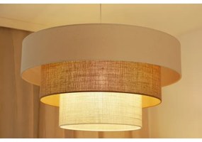 Brilagi - Lampadario a cavo DENVER LUNETA 1xE27/15W/230V Ø60 beige/marrone/crema