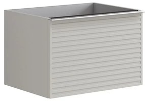 Mobile da bagno sotto lavabo Pixel stripes grigio laccato opaco L 60 x H 40 x P 45.5 cm 1 cassetto, lavabo non incluso