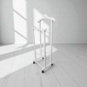 Indossatore appendiabiti da camera in legno LACCATO BIANCO